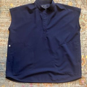 Figs Rafaela oversized top navy blue size small